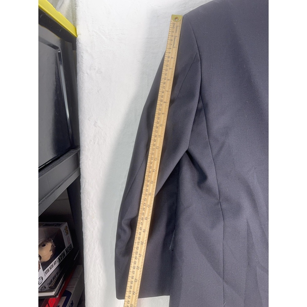 Saddlebred Blazer Mens 46 Regular Navy Performance Two Button Suit Jacket - Picture 13 of 16